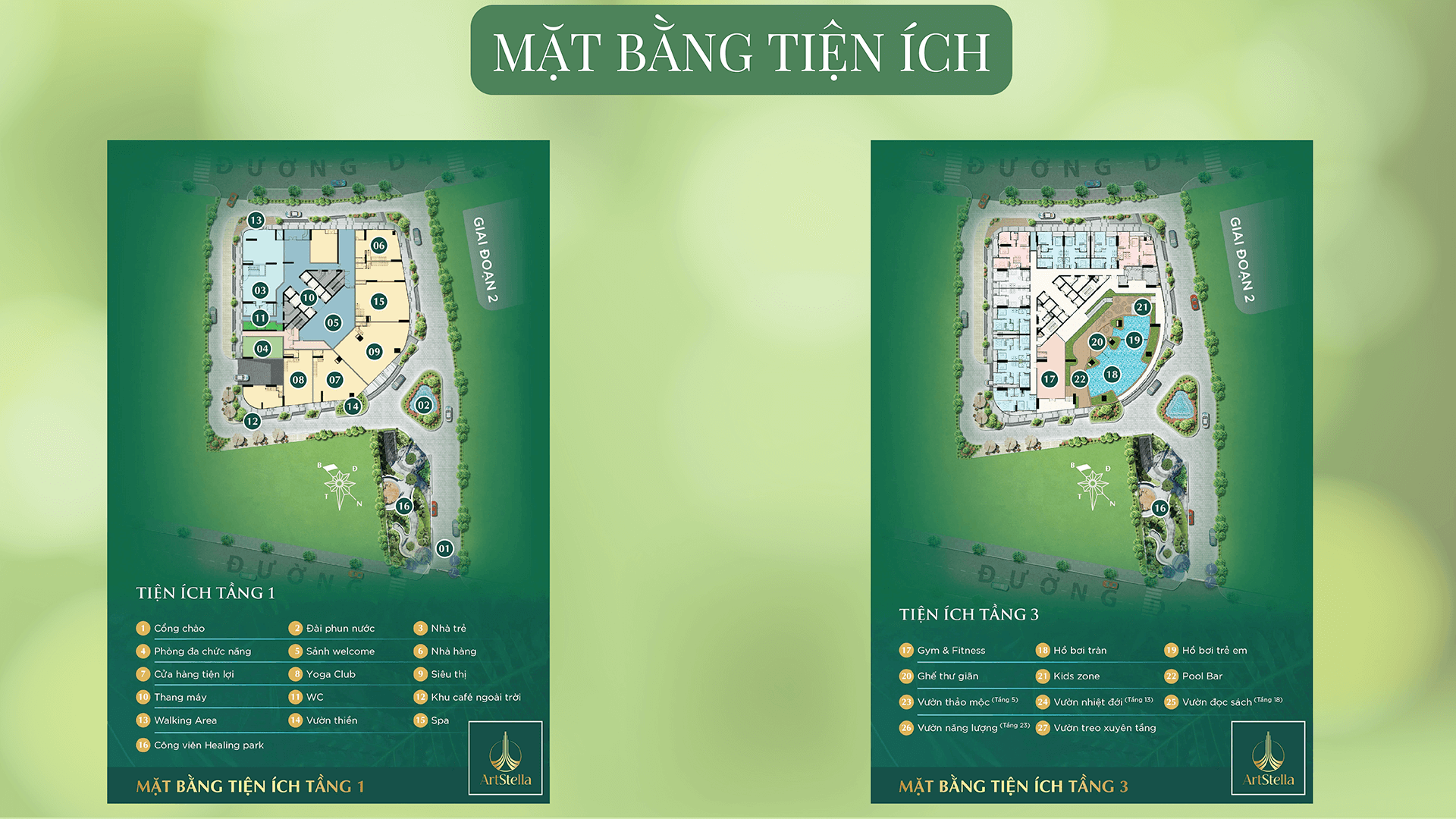 Mặt Bằng Tiện ích Dự án ArtStella